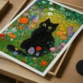 thumbnail image 5 of Gustav Klimt Wall Art, Gustav Klimt Garden Cat Print, Klimt Flowers Cat Poster, Gustav Klimt Poster, Black Cat Art, Floral Print, Funny Cat Print, Funny Gift, Home Decor Poster, 5 of 7