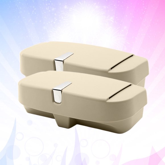 NUOLUX 1Ud Car Sunglass Storage Case Beige Con Espacio Ampliado Y Material Premium