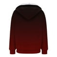 thumbnail image 6 of Sgkm Womens Zip up Hoodies Sports Casual Blouses Pocket Womens Halloween Sweatshirt Brick Red XL, 6 of 6