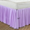thumbnail image 5 of PiccoCasa Polyester Bed Skirts with 14" Drop Dust Ruffle, Twin Purple, 5 of 7