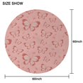 thumbnail image 6 of Pink Butterfly Pattern Round Tablecloth 60"x60",Wrinkle Wipeable Table Cloth for Kitchen Dining Room Picnic Patio Party, 6 of 6