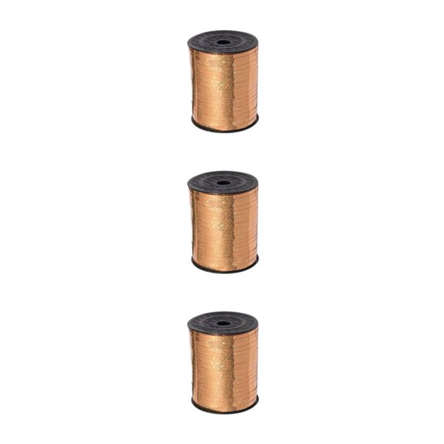 Baohd Golden Curled Ribbon Plastic Sturdy And Durable For Wedding Party Decoration Decoration Ribbon Champagne Gold 3Set