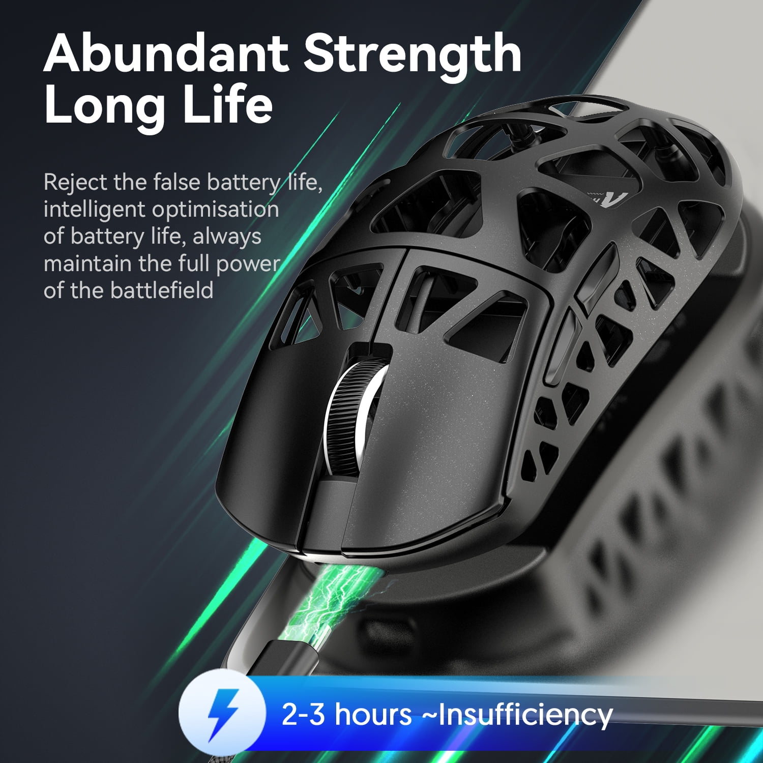 ATTACK SHARK R3 46g Superlight Magnesium Alloy Wireless Gaming Mouse, BT/2.4Ghz/Wired Computer Mouse, 8000Hz Wireless Polling Rate, PAW3395 26K DPI Optical Sensor Programmable Mice for Win/Mac(Black)