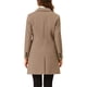 thumbnail image 3 of Abrigo de invierno para mujer INSPIRE CHIC con solapa muesca, abrigo trinchera de doble botonadura, talla XL, marrón claro, 3 of 6
