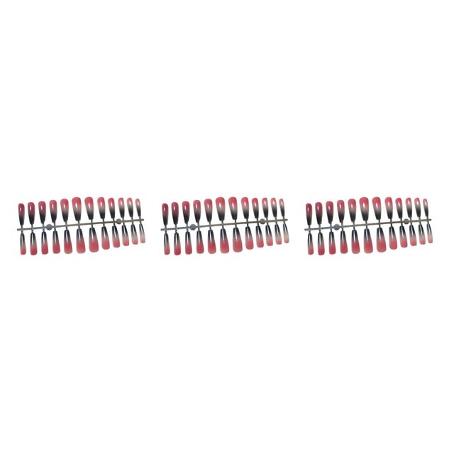 Seitruly 24 Uds uñas postizas superficie brillante diseño de ataúd estilo degradado puntas de uñas artificiales accesorio para uñas para Type1 NO1