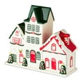 thumbnail image 3 of Trio of Houses Christmas Tabletop Decoration, Red/White/Green, 8.25" x 7", by Holiday Time, 3 of 5