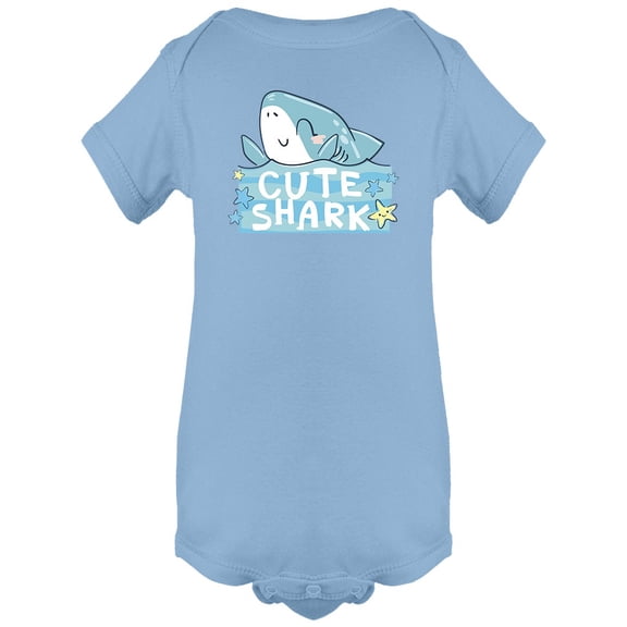 Cute Hand Drawn Shark Bodysuit Infant -Image by Shutterstock, 24 Months