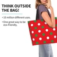 thumbnail image 2 of Fotbe White and Green Polka Dot Bolsa Tote Estética de Lona con Estampado para Mujer - Bolsa Reutilizable de Hombro Casual para Vacaciones, Compras, Trabajo y Gimnasio, 2 of 8