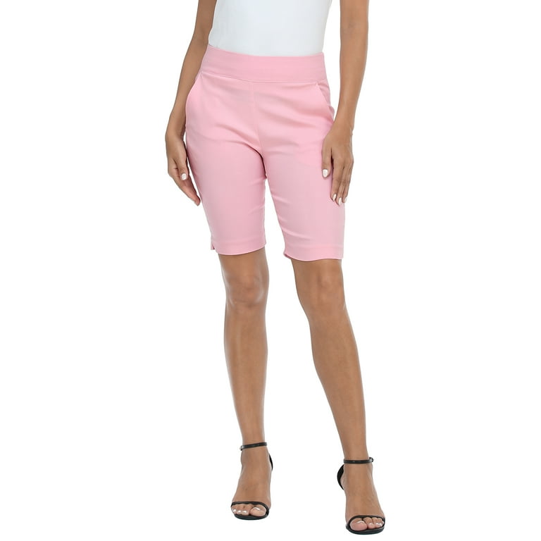 Light pink bermuda shorts sale