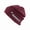 Burgundy, variant on Reflective Fleece Beanie Hat, Winter Knit Cap for Men & Women (Black)