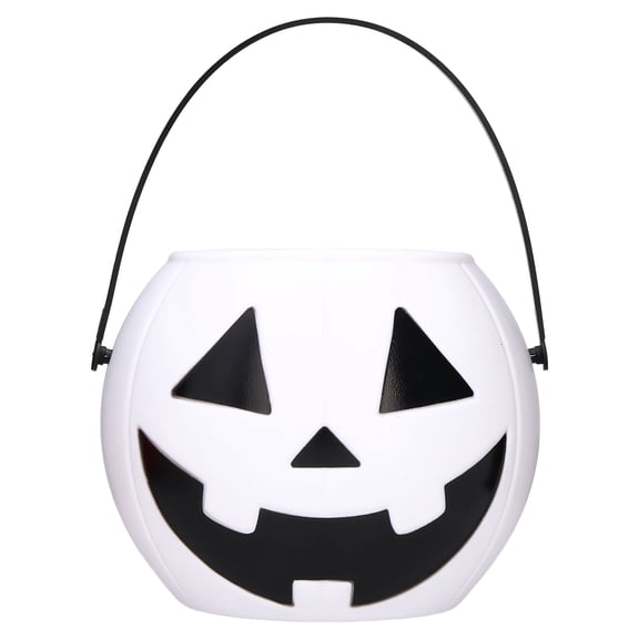 Mini Jack-o'-Lantern Trick-or-Treat Pail, White, 3.5", Halloween by Way To Celebrate