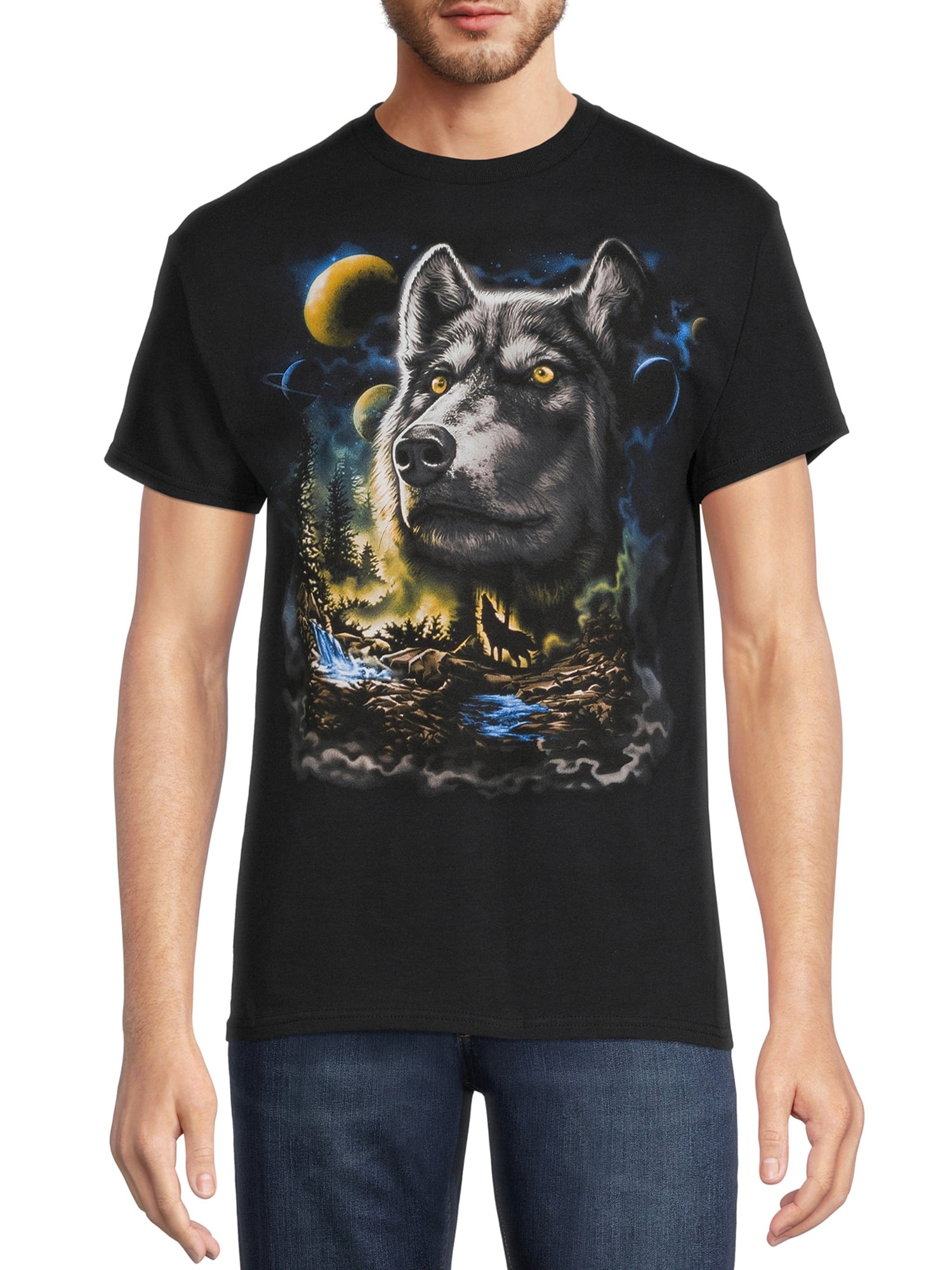 Wolf Animal Unisex Tee Wolf Shirt Stressed Blessed And Wolf Obsessed Woodland Shirt Tribal Wolves Lover Gift For Her For Him Camping Tshirt