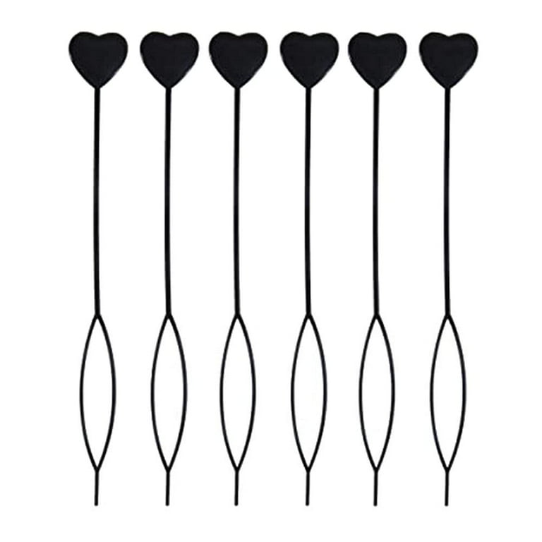 6PCS Quick Beader for Loading Beads Automatic Hair Beader Hair Styling  Accessories Plastic Magic Topsy Tail Hair Braid Ponytail Styling Maker  (Black)