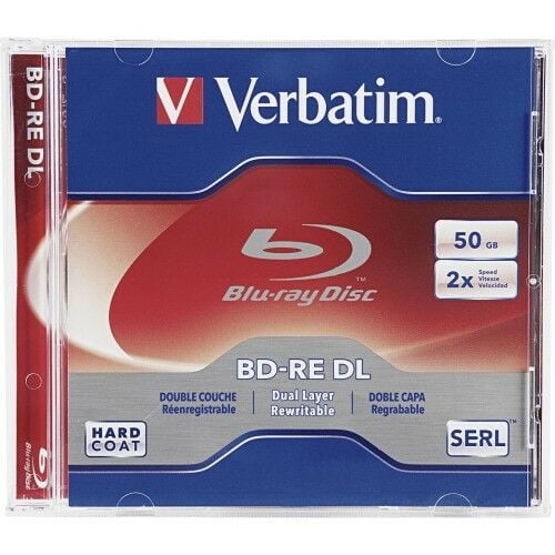 Verbatim BDRE DL 50GB 2X with Branded Surface 1pk Jewel Case