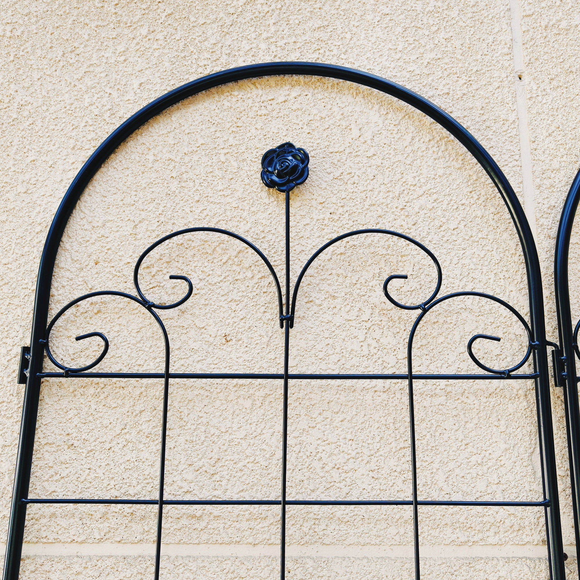 CQSXDA 4 Pack Large Garden Trellis 86.7"H x 19.7" W Heavy Duty Rustproof Black Iron Plant Trellis for Potted Plant Support Metal Climbing Rose Trellis Vine Vegetable Cucumber