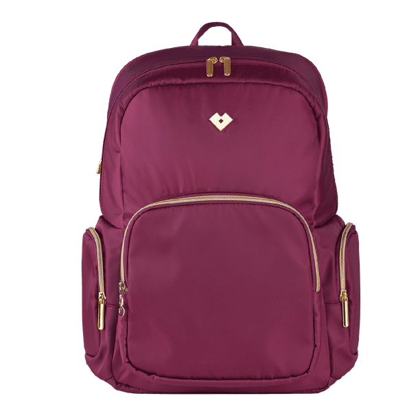Mochila para Laptop Mujer hasta 15.6 Pulgadas LuckyLy, Moderna con Múltiples Compartimentos, Modelo Zelda cafe UNITALLA