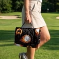thumbnail image 4 of Whosucclay 4 Storage Pockets Golf Cart Seat Cushion Cover for 2-Person Carts Club Car, Soft Blanket Machine Washable Foldable Covers, Flaming Golf Heart Pattern, 4 of 9