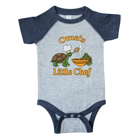 

Inktastic Oma s Little Chef with Cute Turtles Gift Baby Boy or Baby Girl Bodysuit