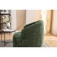 thumbnail image 3 of 360 Degree Chenille Swivel Chair, Modern Barrel Club Armchair with Metal Base  for Living Room Bedroom,  Green, 3 of 7