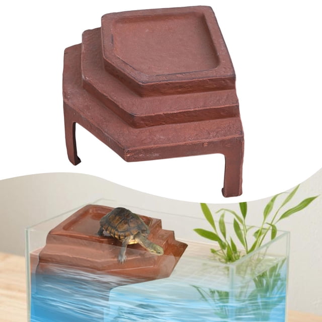 de para tortugas, decoración para pecera, rampa de escalada decorativa para tortugas, decoración para acuarios, serpientes y