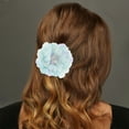 thumbnail image 2 of Unique Bargains 2 Pcs Hair Clip Grace Simulated Flowers Duckbill Clip Blue, 2 of 5