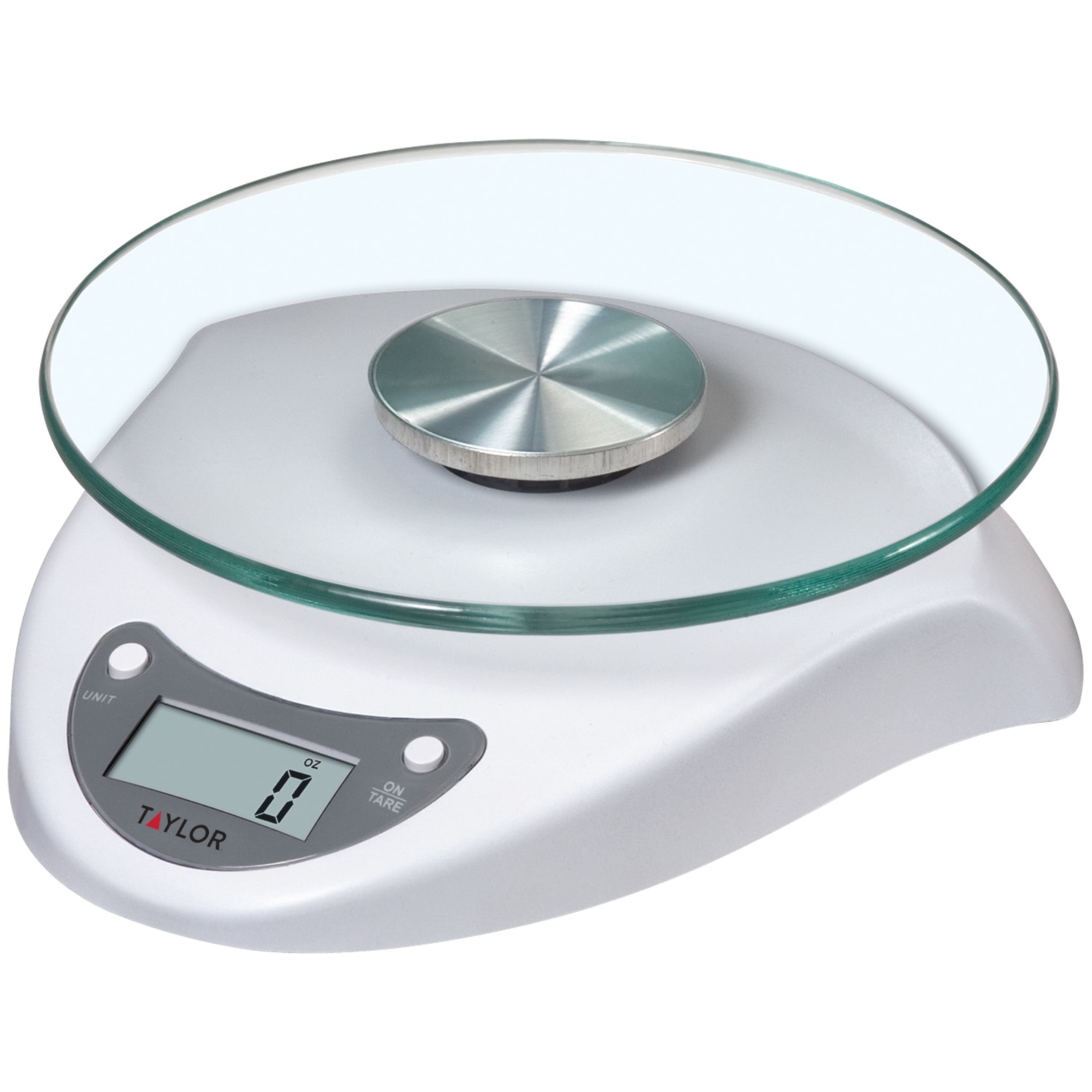 Round SILVER Digital Glass KITCHEN SCALE Touch Electronic LCD Weighing Postal 