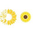 thumbnail image 1 of Swedish Dish Cloth Sunflower and Butterfly Set of 2, 1 of 2