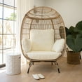 thumbnail image 7 of Barton Egg Chair with Stand - Rattan Wicker Outdoor Patio Lounge Beige, 7 of 7