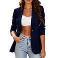 thumbnail image 2 of Resicozy Suit Jacket for Women Business Casual Blazers Office Work Jackets Long Sleeve Open Front Jacket Travel Blazer Navy L, 2 of 5