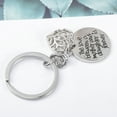 thumbnail image 2 of PBPBOX Keychain For Mom From Daughter Silver Heart Pendant 1Pcs 2.95*1.2*0.16In, 2 of 6