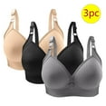 thumbnail image 2 of Posijego 3 Pack Wireless Bras for Women No Underwire Breathable Everyday Bra Comfort Wirefree Bra Full Coverage, 2 of 3