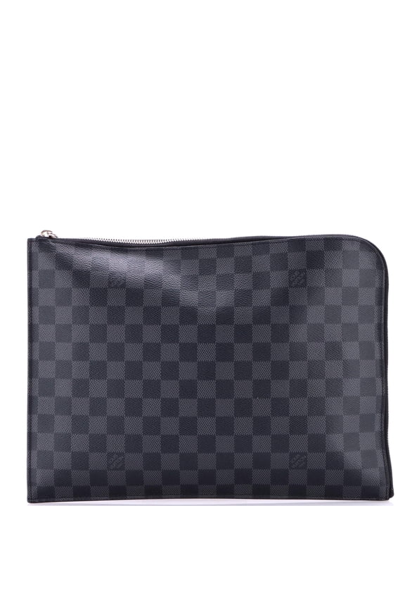 Pre-Owned Zip Around Pochette Jour Damier Graphite GM By Rebag