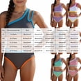 thumbnail image 3 of YEPGAR Girls Bikini Set 2 Piece Swimming Dress High Waisted Padded Bathing Suit Comfortable Girls' Swimwear for 7-16 Years (Mint Green, 9-10 Years), 3 of 4