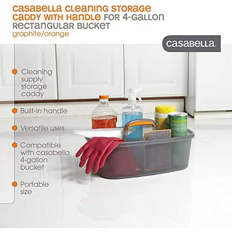 Casabella Plastic Multipurpose Cleaning Storage Caddy With Handle
