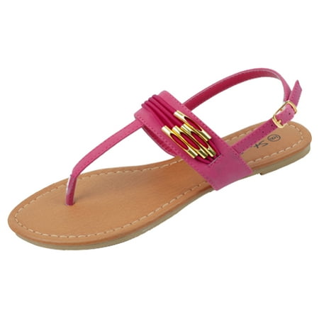

Starbay Women s T-Strap Flats Sandals Adjustable Beads