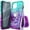 Aqua Purple, variant on NGB SUPREMACY For iPhone 12 mini Phone Case Screen Protector Ring Holder Wrist Strap Lanyard Shiny Sparkly Glitter iPhone 12 mini Case Cover