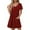 Red, variant on Womens Holiday Dress Plus Size Beach Dress Womens Summer Dresses Women's Fashion Summer Print Short-sleeved V-neck Casual Dress Purple M