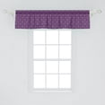 thumbnail image 2 of Ambesonne Eggplant Valance Pack of 2, Damask Leaves Curls, 54"X12", Purple Lilac, 2 of 2
