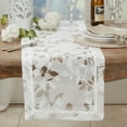 thumbnail image 3 of Saro Lifestyle Sheer Elegance Burnout Voile Vine Design Table Runner, 3 of 3