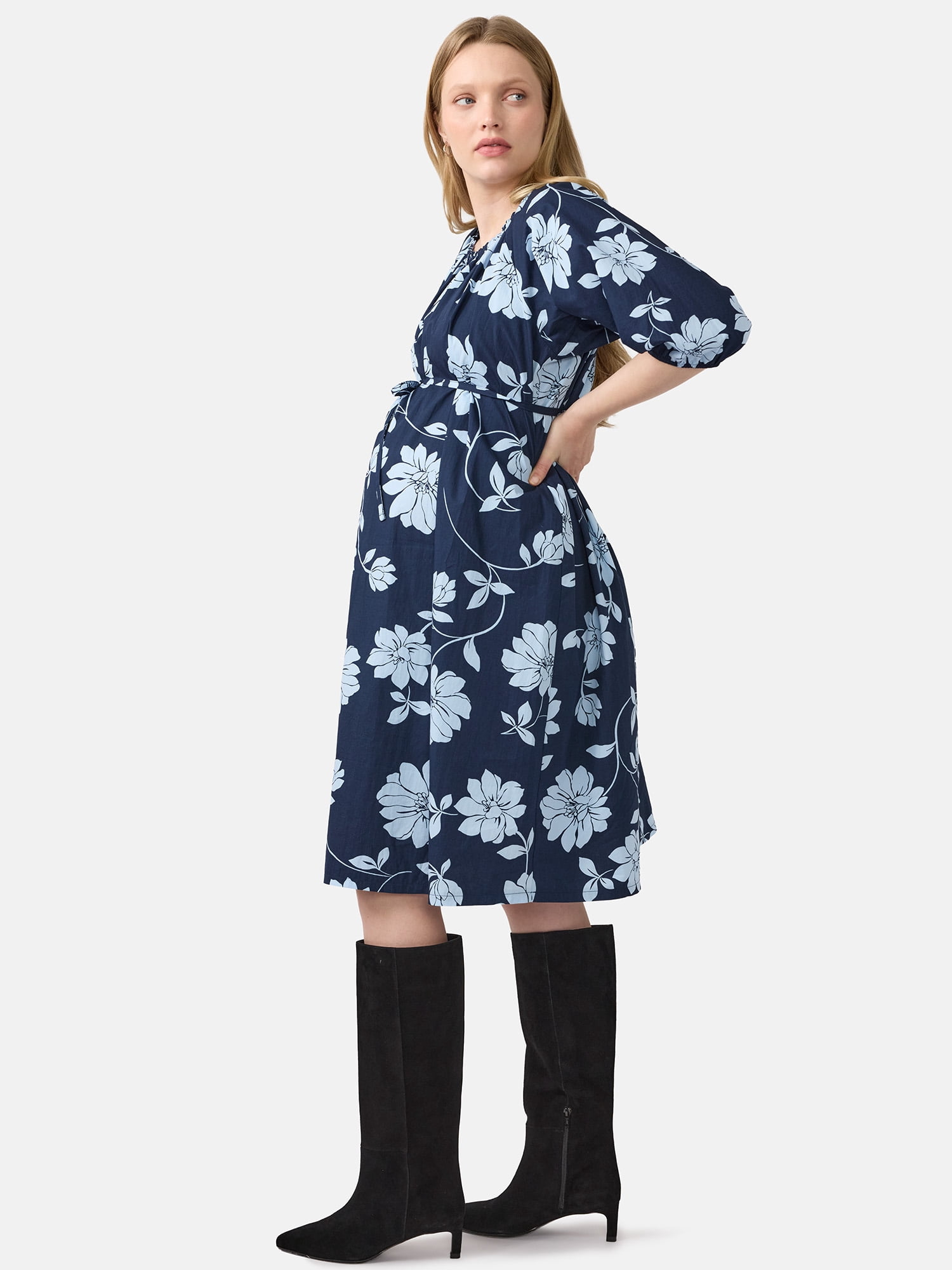 Ingrid & Isabel For Every Belly Women's Maternity Maternity Easy Midi Dress, Sizes S-XXL