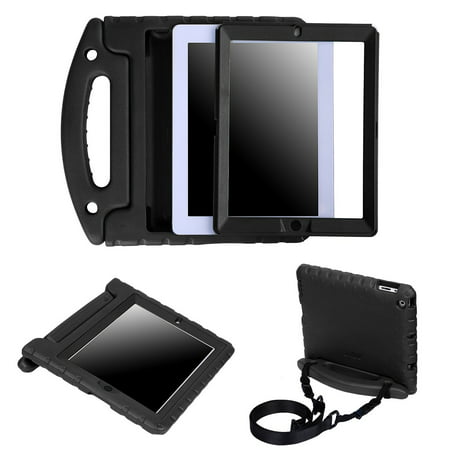 HDE Case for iPad 2 3 4 Heavy Duty Dual Layer Protective Cover with Built in Screen Protector and Adjustable Shoulder Strap for Apple iPad 2nd 3rd 4th Generation -
