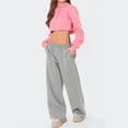 thumbnail image 4 of Wide Leg Sweatpants Women Low Rise Fleece Sweat Pants Elastic Waist Baggy Jogger Pants With Pockets Athletic Comfy, 4 of 8