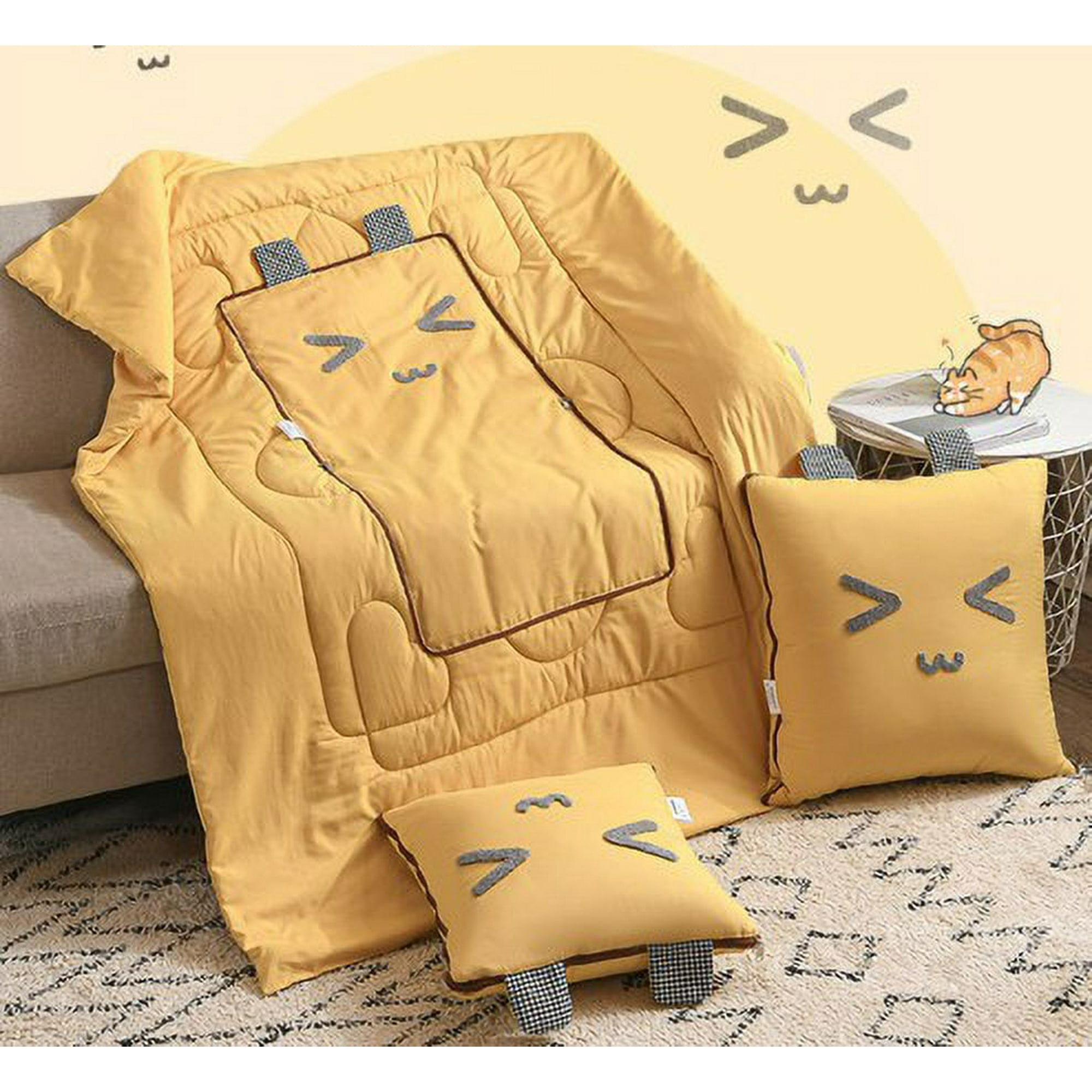 Creative Cushion Blanket 2 in 1 Cushion Quilt Multifunctional Pillow Blanket Back Support Cushion Soft Warm Nap Pad Office Chair Blanket Walmart