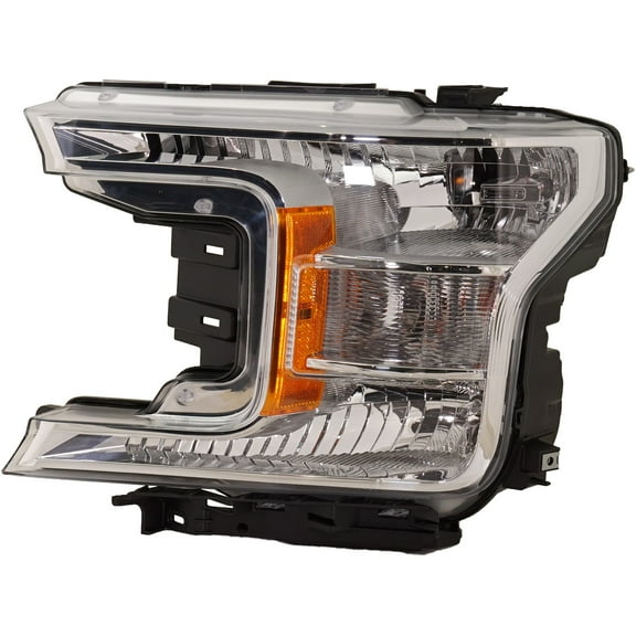 Headlight Compatible with 2018-2020 Ford F-150 Left Driver Halogen With bulb(s)
