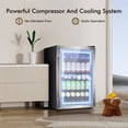 thumbnail image 5 of KISSAIR 4.4 Cu.ft Beverage Refrigerator Cooler, 37 Bottles Mini Fridge with Glass Door for Soda, Beer or Wine, Double Toughened Glass , Cool LED for Bar/Office/Home/Restaurant, 5 of 7