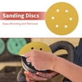 thumbnail image 2 of Unique Bargains 6 Inch 6 Hole Sanding Discs Round Hook and Loop Sandpaper 60 Grits - 50 PCS, 2 of 8