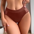 thumbnail image 2 of PMVFHDE Women Thong Half Coverage Lace Hollow Out Seamless Low Rise Underwear Breathable Comfortable Rear Lift Solid Color Panties For Women, 2 of 6