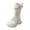 hwj# White1022, variant on Huowey Kids Booties Fashionable Low Heel Lace Up Side Zipper Classic Dress Shoes Fuzzy Lined Comfortable Non Slip Sole Motorcycle Boot Teens Winter Warm Combat Footwear,Black,4-4.5 Years