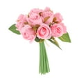 thumbnail image 4 of Flores Artificiales Soledad Flor de seda artificial de la boda 10 Pulgadas 12 Cabezas Rosado, 4 of 10