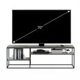 thumbnail image 4 of Furinno MORETTI Modern Lifestyle TV Stand, Entertainment Center for TV up to 78 Inch, for Living Room, Bedroom, Grey Oak, 4 of 5